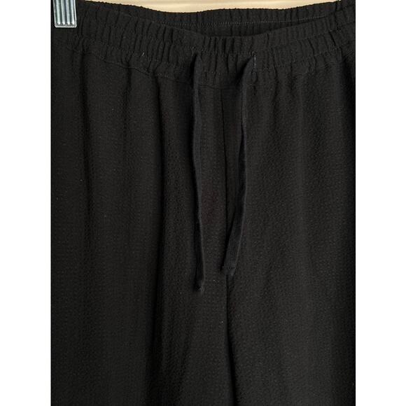 NWOT FOREVER 21 MEN Black Crepe Linen Cargo Jogger Sweatpants SIZE SMALL - Picture 5 of 10